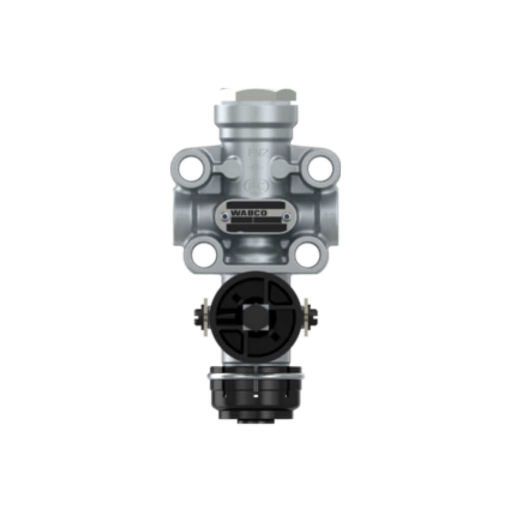 Imagen frontal de Válvula Niveladora de Vochobus Puertos Milimetricos Wabco 4640060110