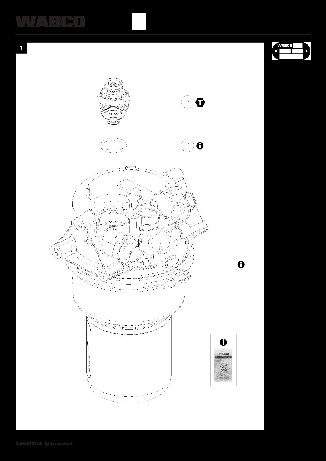 Válvula de Purga para Secador 1200 HP Wabco 4324800022 2