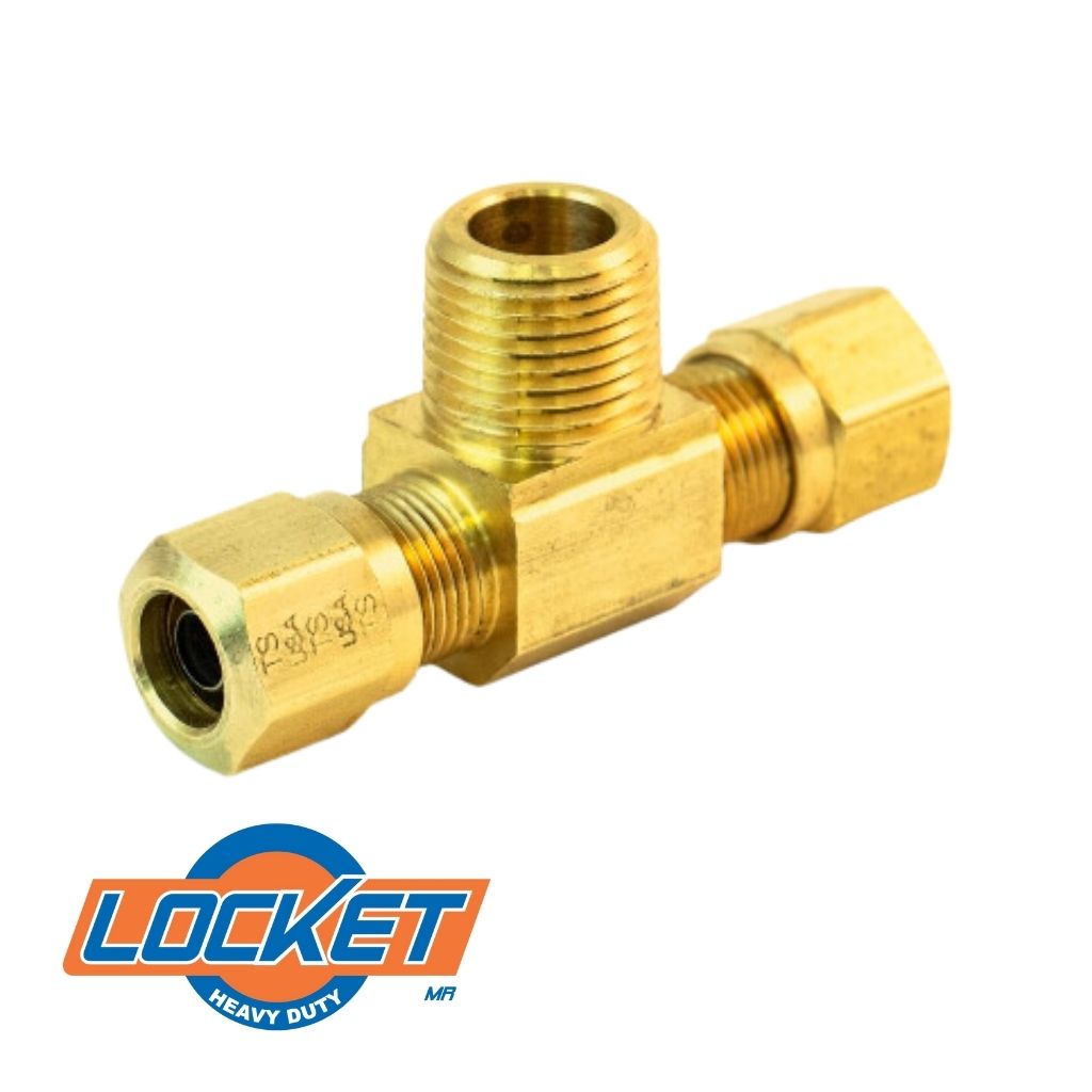 Conexión T Cuerda Al Centro 1/2 Mang.3/8 Rosca Pqt/10 Locket