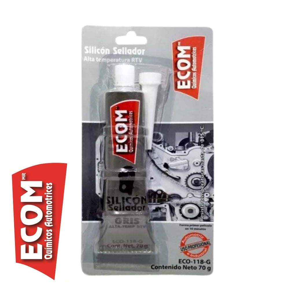 Silicon Sellador Alta Temp Rtv 70 Grms Eco118-g 1pz Ecom,