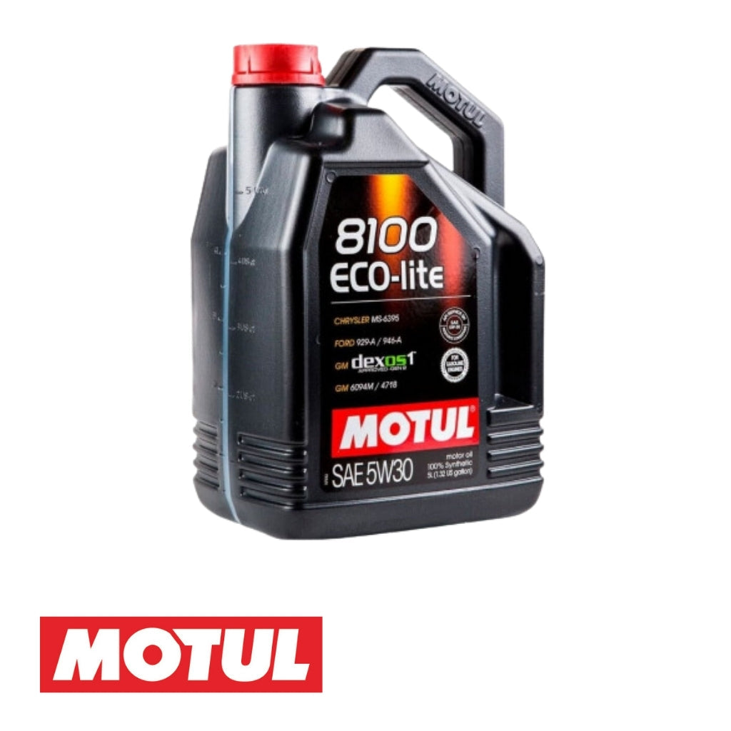 Aceite Motor Aceite De Motor Motul 8100 Power 5W-50 - 5 Litros, Totalmente Sintético, Para Alto Rendimiento Aceite Motor Especificación Ford WSS