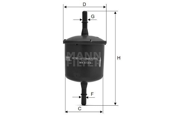 Wk613/3 Filtro De Combustible V.w. Mann Filter,