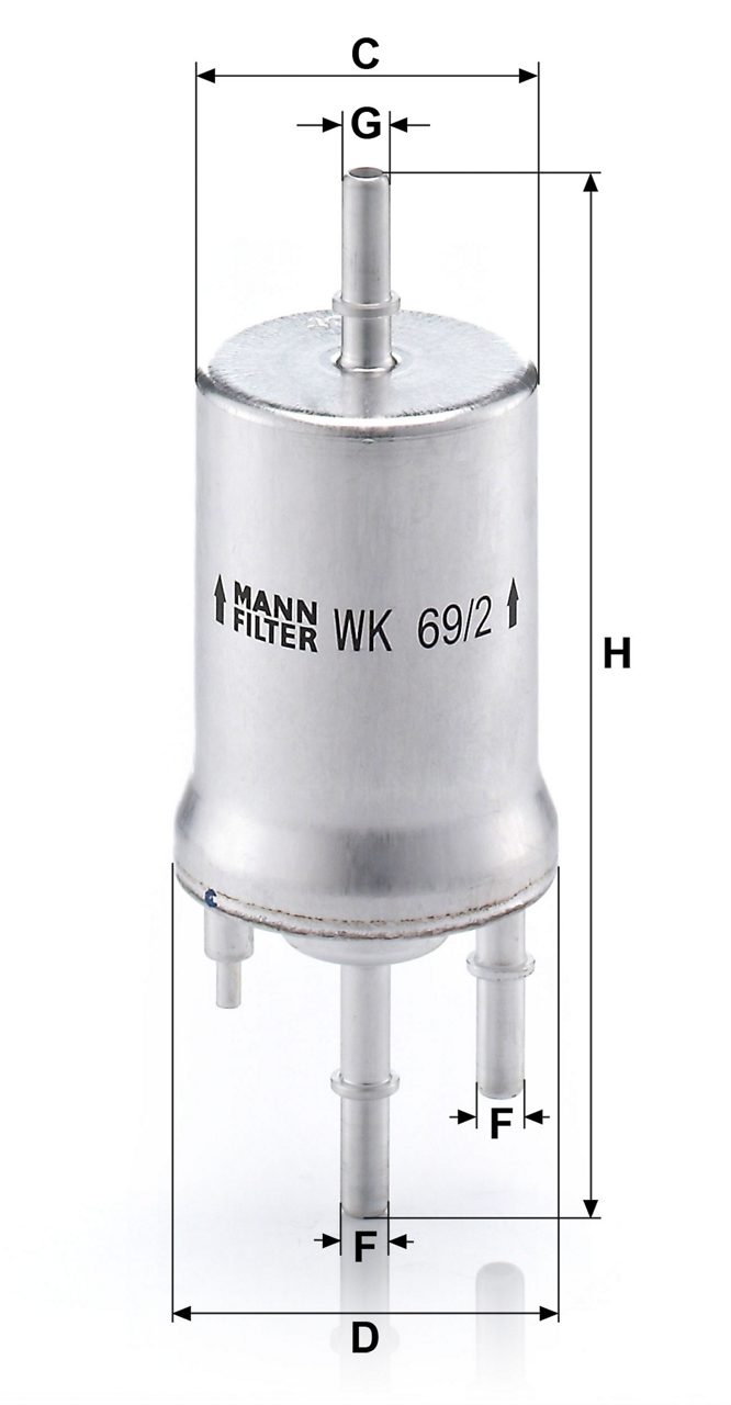 Filtro de Combustible para IBIZA y JETTA Mann-Filter WK69/2 3