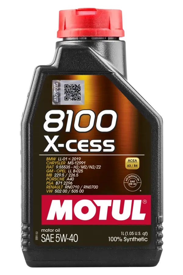 Aceite de Motor 8100 5W40 X-cess Sintético Motul 5L 1
