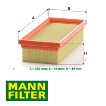 Filtro De Aire C2039 1pz Mann Filter,