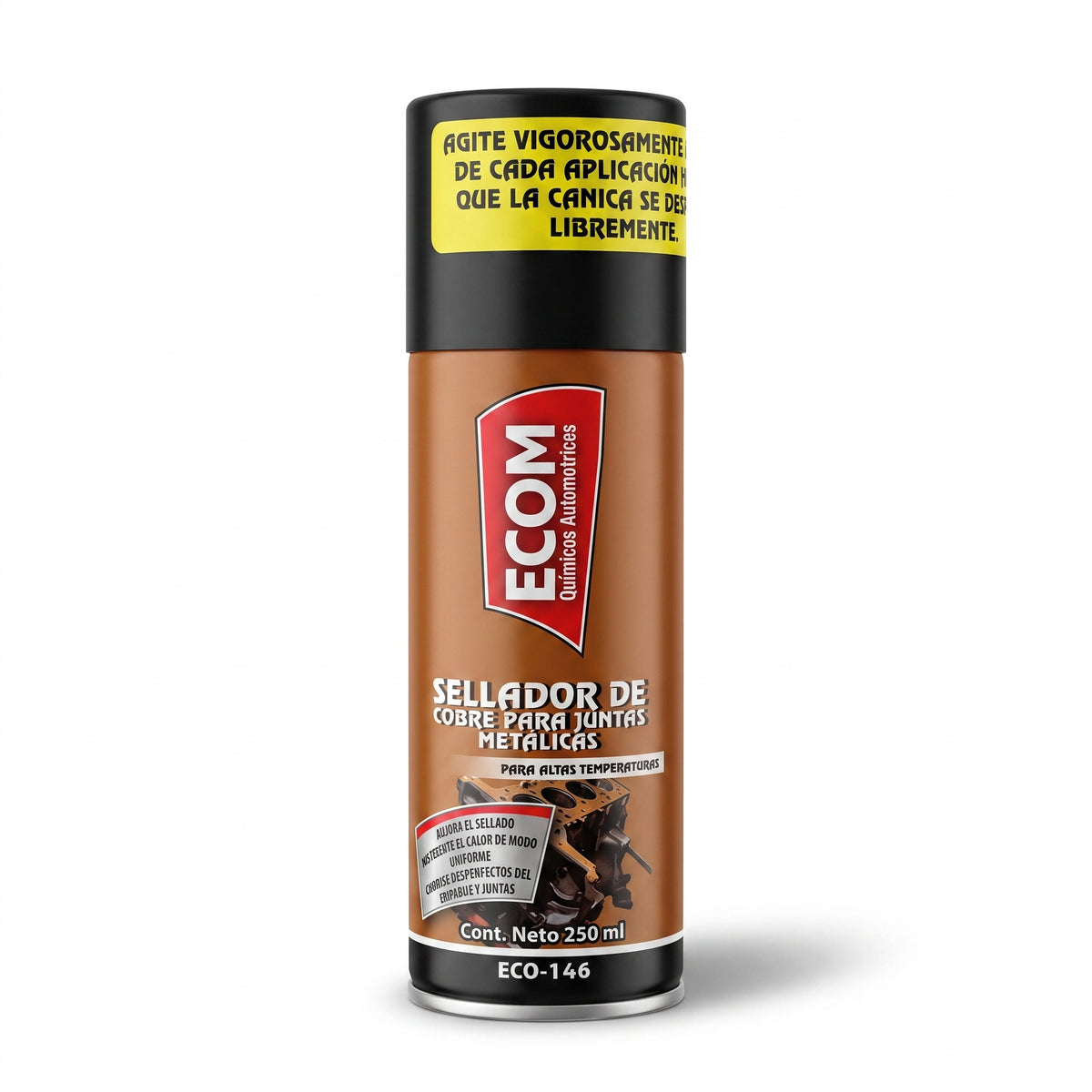 Sellador en Spray Para Juntas Metálicas Para Altas Temperaturas 250 Ml ECOM