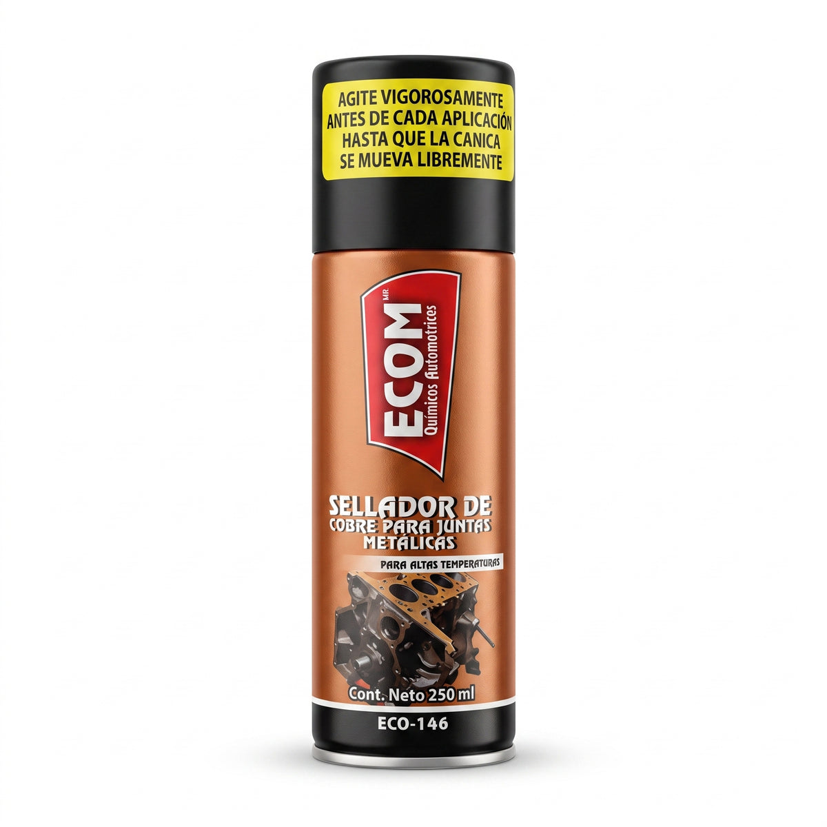 Sellador en Spray Para Juntas Metálicas Para Altas Temperaturas 250 Ml ECOM