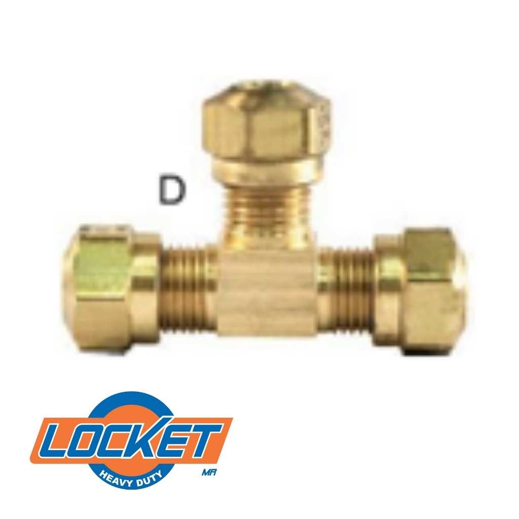 Unión T de Metal para Frenos de Aire 10pzs Locket LK464