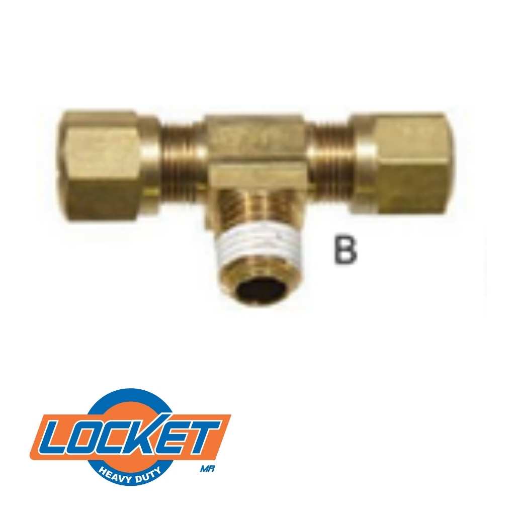 Conexión T Cuerda al Centro Manguera Nylon 10pz Locket LK472 2