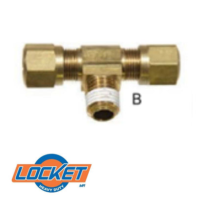 Conexión T Cuerda al Centro Manguera Nylon 10pz Locket LK472 2