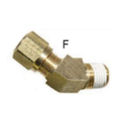 Codo Macho 45° 1/2 Manguera X1/2 Rosca 10pzs Locket 1