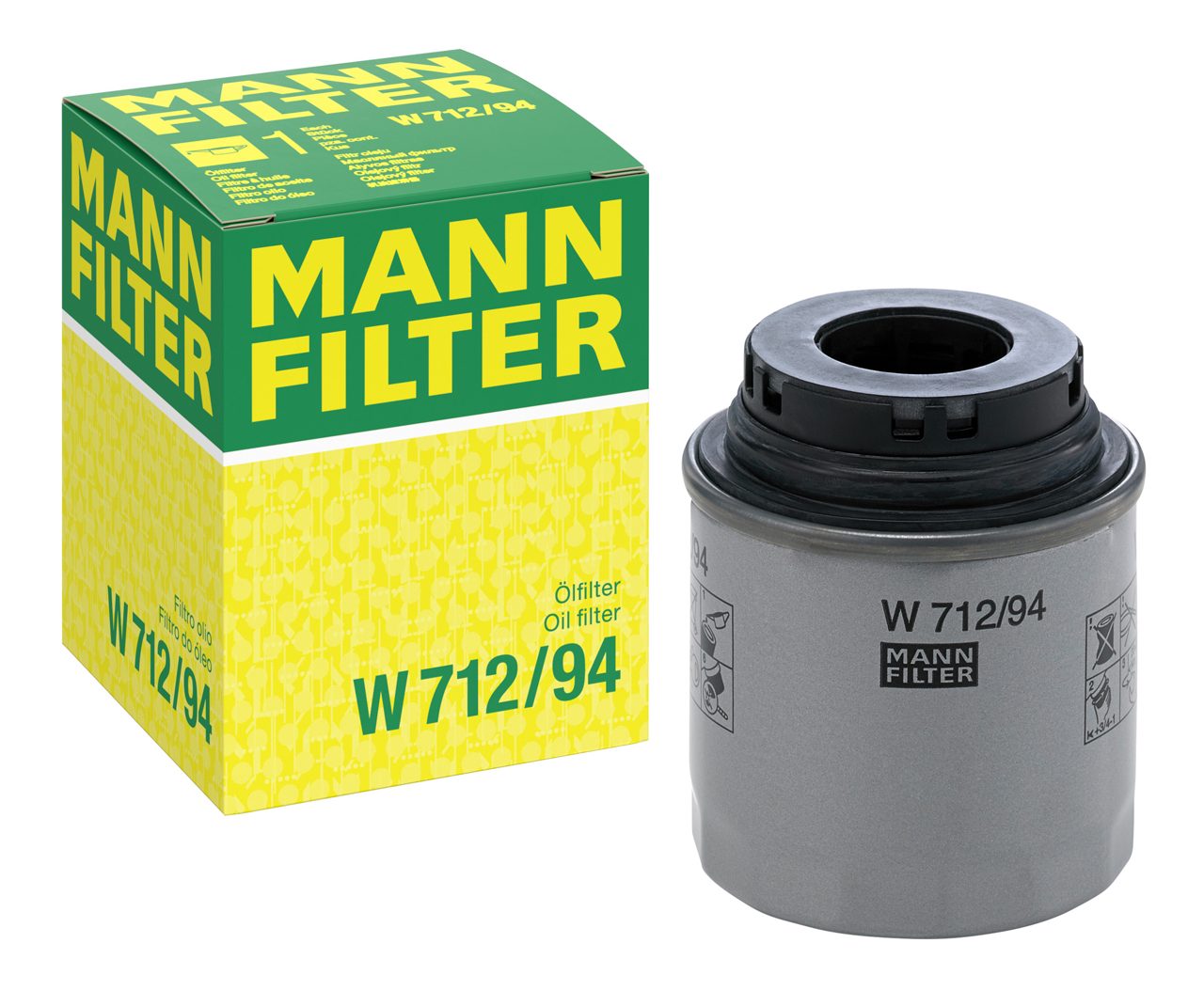 Filtro de Aceite para Audi A1 e Ibiza V Mann-Filter W712/94 2