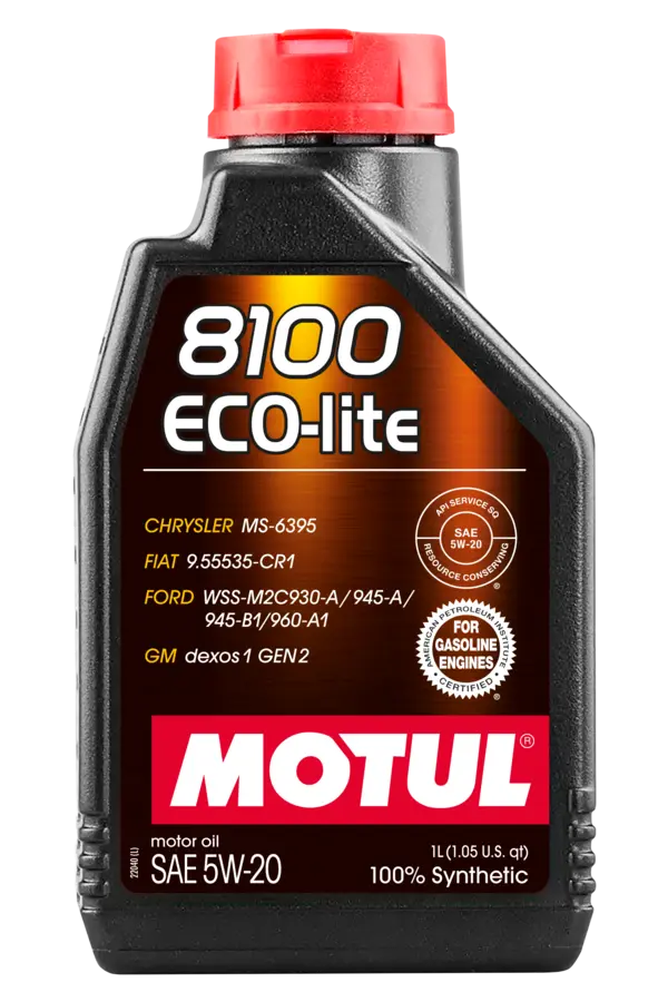 Aceite de Motor 5W20 Motul 8100 Eco Lite Sintético de 1L 1